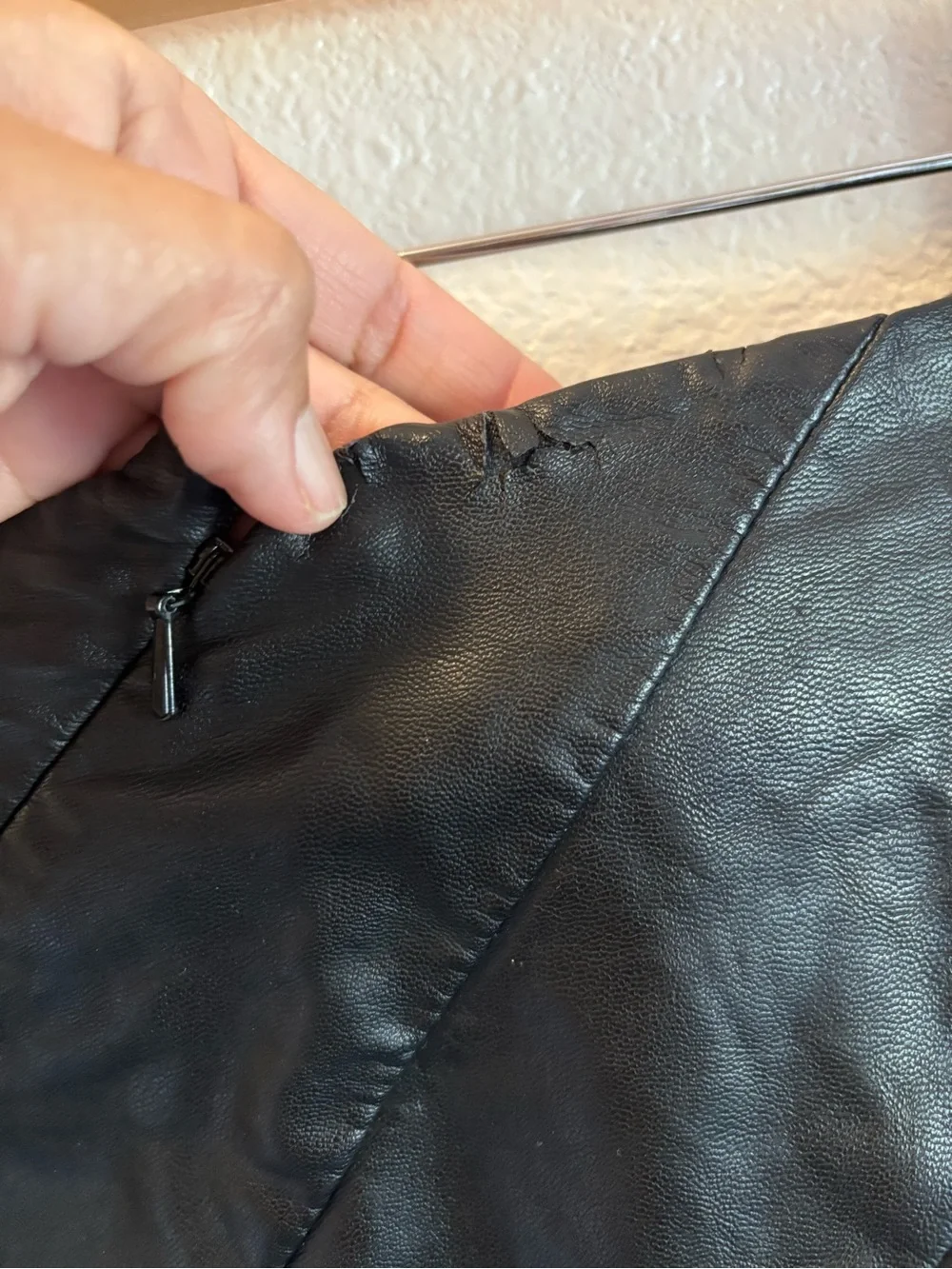 Free People Black Faux Leather Circle Skirt